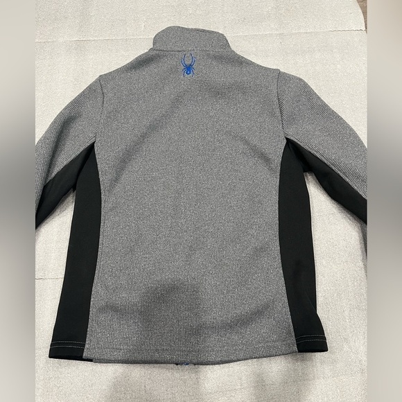 [Y10-12]Spyder Kids Gray and Black Full zip Jacket Sweatshirt - Picture 6 of 6